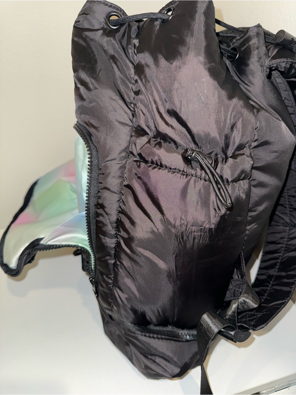 Blogilates Quilted Drawstring Nylon Backpack - Picture 6 of 8